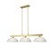 Z-Lite Cobalt Billiard, 3-Light, 13.5 In.W x 49 In.L x 9.25 In.H, Modern Gold/White Linen 152MGLD-DWL13 - alternate 4